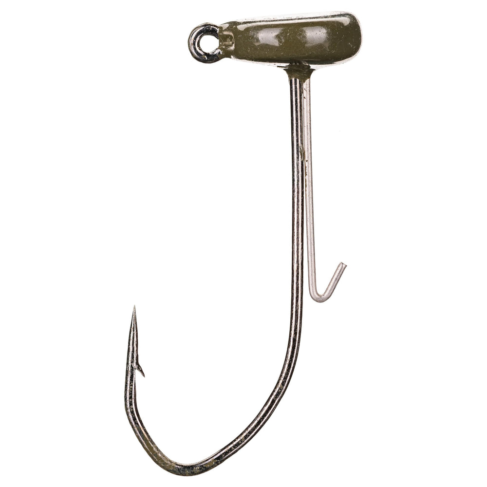 Strike King Tour Grade Ned Rig Head in green pumpkin lifts the lure for better bottom presentation.