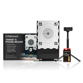 Strikeman 12G dry-fire cartridge illustrating precise laser alignment for at-home practice.