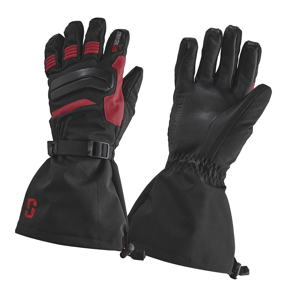 Striker Defender gloves front view showing waterproof protection for cold ice fishing days.