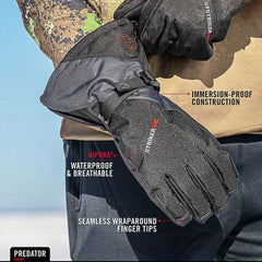 Side profile showing cuff design of Striker Predator Ice Fishing Glove