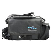 Striper Supreme Premium Surf Tackle Bag shows waterproof material protecting gear in wet conditions.