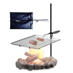Stromberg Carlson GR-1522 stake and grille assembled for campsite meals.