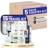 Stuhrling Bottle TrekTote 15-Piece Kit interior view for organized travel.