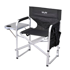 Stylish Camping SL1204BLACK/FLAG folding director's chair with full back for portable outdoor seating