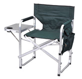 Stylish Camping SL1204GREEN chair with flat aluminum frame for easy transport.