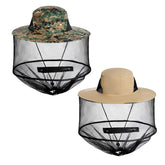 Sucrain Mosquito Head Net Hat - Green Digital Camouflage