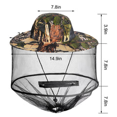 Wide 3.5-inch brim sun protection on leaf camouflage hat