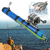 SUFFUSE fishing rod in compact 15-inch form fits easily in a backpack