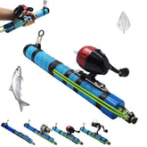 SUFFUSE Fishing Rod showing its compact 38cm form for travel and storage.