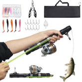 SUFFUSE KS30 fishing catapult rod front view, travel-friendly for shore fishing