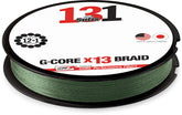 Sufix 131 braid spool view with low-vis green color for stealthy casts