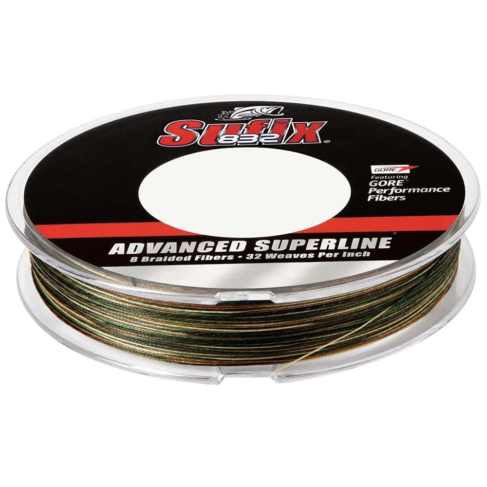 Sufix 832 Braid Camouflage 8 lb 300yds for precise casting and stealth presentation