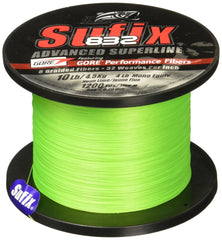 Sufix 832 Neon Lime spool shows durable, high-visibility line for smoother casting.