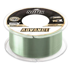 Sufix Advance monofilament line in low-vis green ready for fishing, offering reduced visibility and high sensitivity.