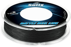 Sufix Rattle Reel V-Coat 30 lb Black spool with anti-freeze coating.