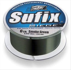 Sufix Siege 6 lb smoke green spool enables long casts and durability.