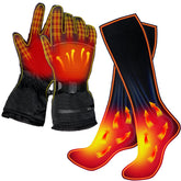 Suhine heated gloves and socks bundle ready for outdoor winter use, enhances warmth.