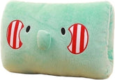 Suho kids cartoon hand pillow with donut design provides cozy travel warmth.