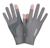 SUJAYU fishing gloves grey large front view
