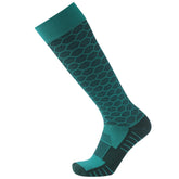 SuMade over knee waterproof socks, green, front view for dry warmth