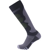 SuMade waterproof sock top view in gray and green for rugged hiking comfort.