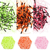 Sumind bobber stops orange color with plastic beads, 100 pieces