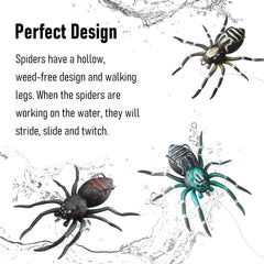 Weedless hollow body spider lure on water