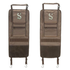 Summit Treestands Seat Back Organizers attached to two headrests for organized storage.