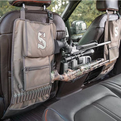 Summit Treestands Seat Back Organizers with shotshell loops for ammo organization.