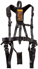 Summit Treestands sport safety harness with padded shoulders for comfortable all-day wear.