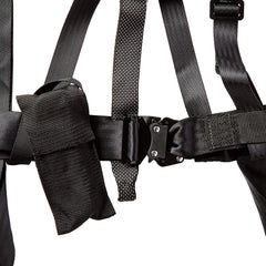 Quick-lock buckles on Summit Treestands harness provide fast, reliable adjustment.