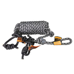 Summit Treestands SU83124 safety line with dual Prusik knots for two-person climbs.