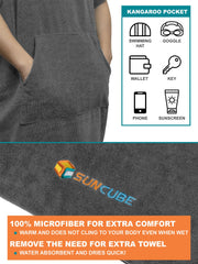 SUN CUBE Absorbent Microfiber Towel demonstrates fast drying after water activities.