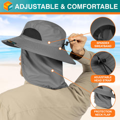 SUN CUBE adjustable chin strap ensures secure wear in wind.