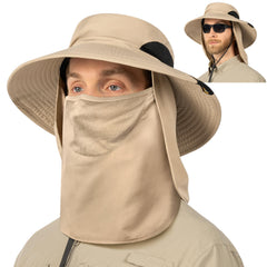 SUN CUBE Fishing Hat with wide brim shields face from sun on outdoor adventures.