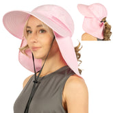 SUN CUBE sun hat with ponytail hole for long hair and UV protection
