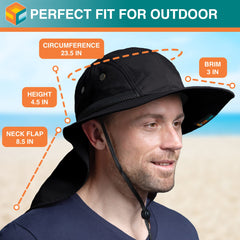 SUN CUBE Sun Hat unisex fit suits both men and women outdoors.