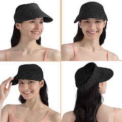 SUN CUBE UPF 50+ straw visor protects skin during outdoor activities