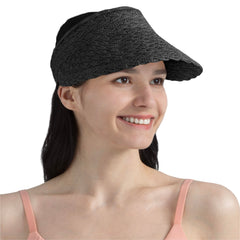 SUN CUBE sun visor hat with wide brim shields face from sun at the beach