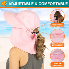 SUN CUBE wide brim hiking hat provides shaded comfort