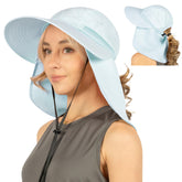 SUN CUBE women's sun hat with ponytail hole for comfortable long-hair styling outdoors.