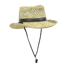 Sun and Fun classic straw gambler hat full view for sun protection.