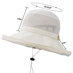 Close-up of brim edge with built-in metal wire