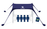 SUN NINJA Beach Tent pop-up setup for easy shade on the sand.