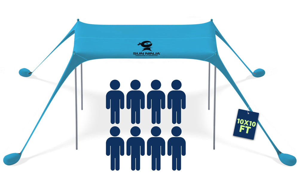 Sun Ninja Beach Tent Pop-Up provides instant shade for beach days and family picnics.