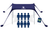 SUN NINJA Beach Tent setup offers quick shade for sunny days and family outings.