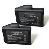 Sun Will 7.4V 3000mAh battery pack front view powering heated gloves.