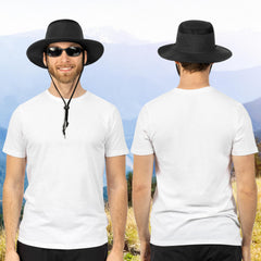 SUN CUBE adjustable chin strap secures the hat on windy days during hikes