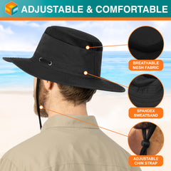 SUN CUBE breathable safari mesh keeps the head cool in heat