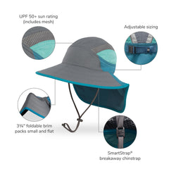 Sunday Afternoons Kids' Ultra Adventure Hat with UPF 50+ protection in bright sun